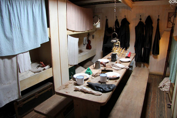 Crews quarters in main deckhouse of Glenlee Tall Ship. Glasgow, Scotland.