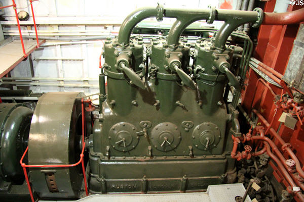 Generating plant aboard Glenlee Tall Ship. Glasgow, Scotland.