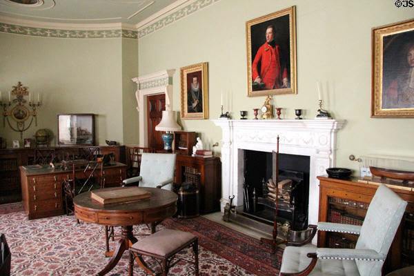 The Library & sitting room as modernized (1770s) by Robert Adam at Culzean Castle. Maybole, Scotland.