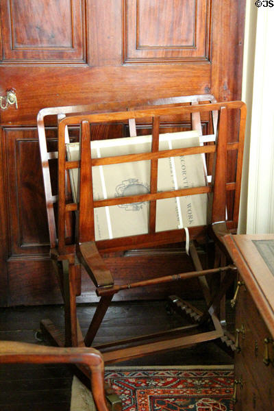 Adjustable rack for portfolios in Library at Culzean Castle. Maybole, Scotland.