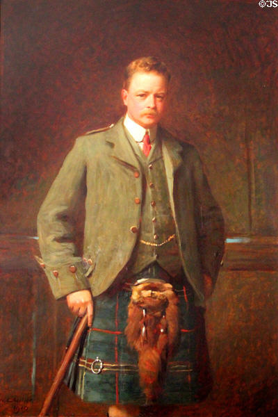 Portrait of Earl of Cassillis (1910) in dining room at Culzean Castle. Maybole, Scotland.