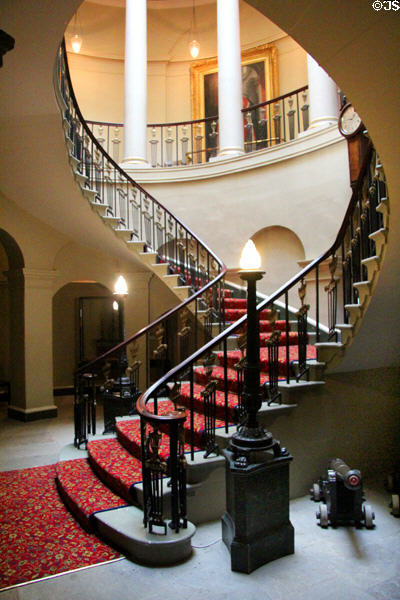 Oval staircase by John Adam at Culzean Castle. Maybole, Scotland.