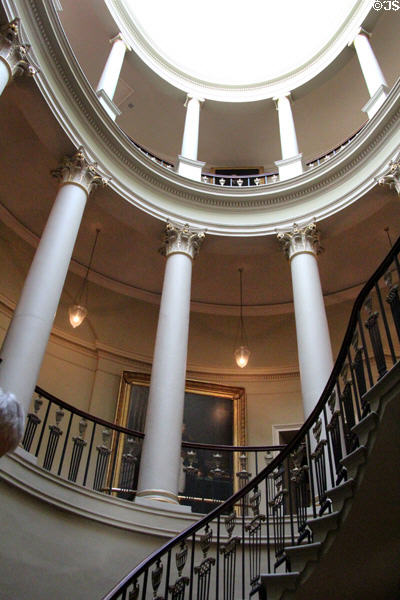 Oval staircase by John Adam at Culzean Castle. Maybole, Scotland.