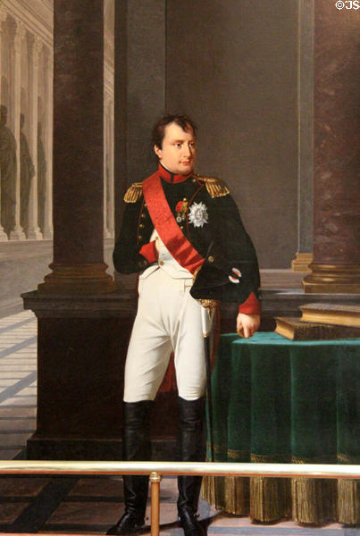 Portrait of Napoleon by Robert Lefèvre on Oval staircase at Culzean Castle. Maybole, Scotland.