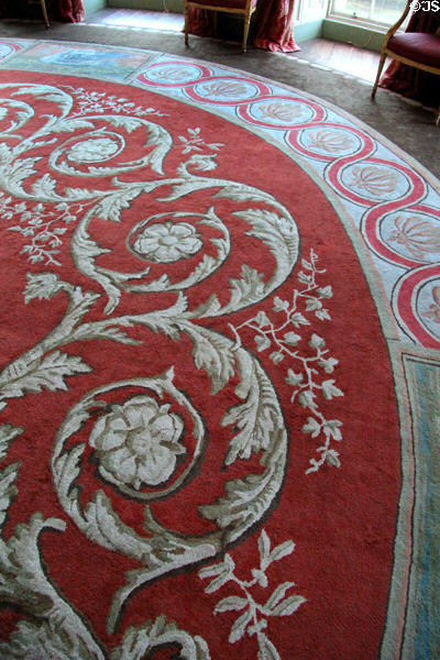 Reproduced carpet in round drawing room at Culzean Castle. Maybole, Scotland.