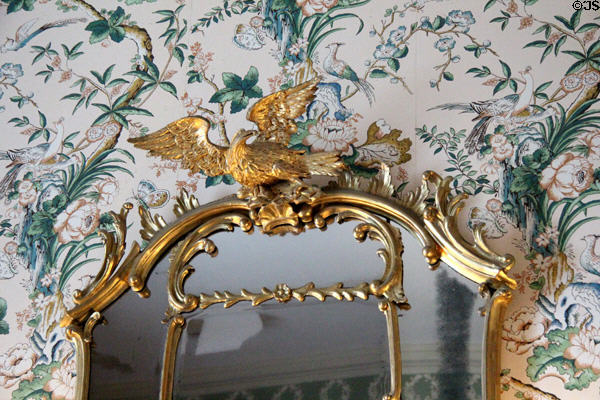 State bedroom mirror with eagle at Culzean Castle. Maybole, Scotland.