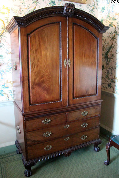 State bedroom wardrobe (1740s) by Thomas Chippendale at Culzean Castle. Maybole, Scotland.