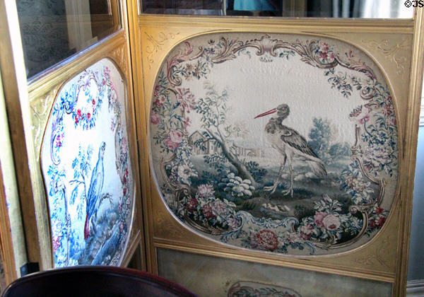 Embroidered screen at Culzean Castle. Maybole, Scotland.