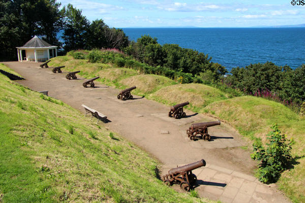 Decorative antique canons at Culzean Castle. Maybole, Scotland.