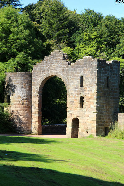 Archway to gardens at Culzean Castle. Maybole, Scotland.
