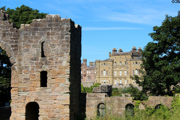 Perimeter wall at Culzean Castle. Maybole, Scotland.