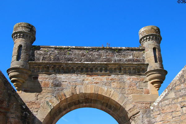 Archway entrance to home farm complex (1776) by Robert Adam at Culzean Castle. Maybole, Scotland.