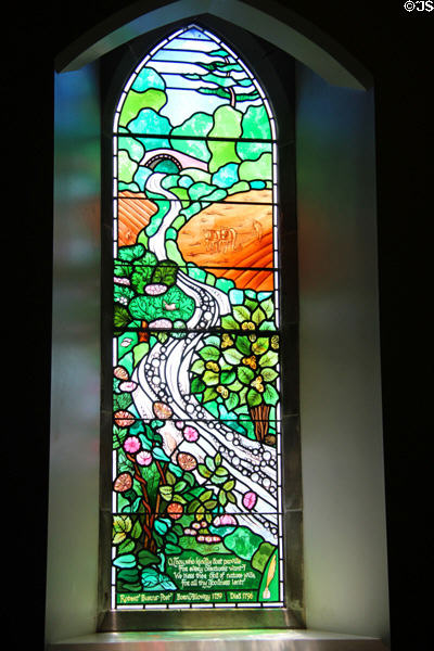 Stained glass window at Alloway Parish Church. Alloway, Scotland.