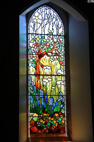 Stained glass window at Alloway Parish Church. Alloway, Scotland.