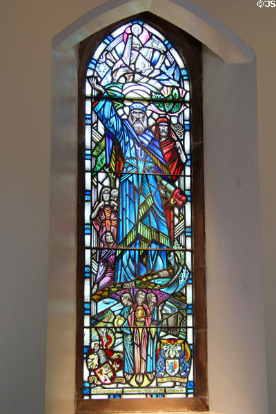 Stained glass window at Alloway Parish Church. Alloway, Scotland.