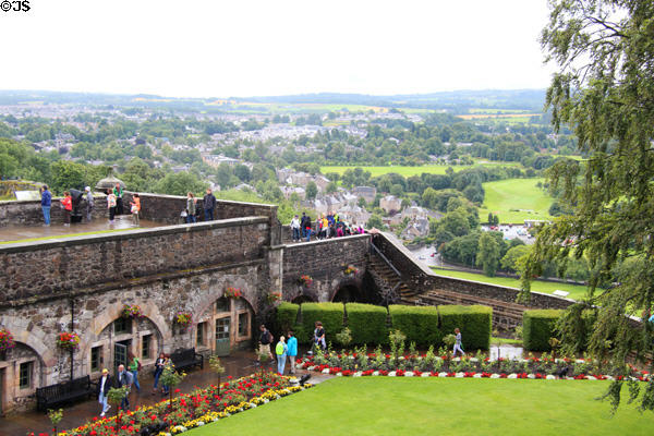 Queen Anne Garden inside foreworks at Stirling Castle. Stirling, Scotland.