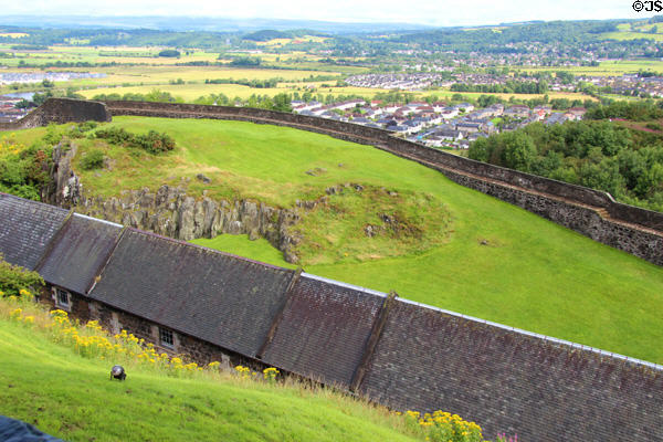 View east from Stirling Castle. Stirling, Scotland.
