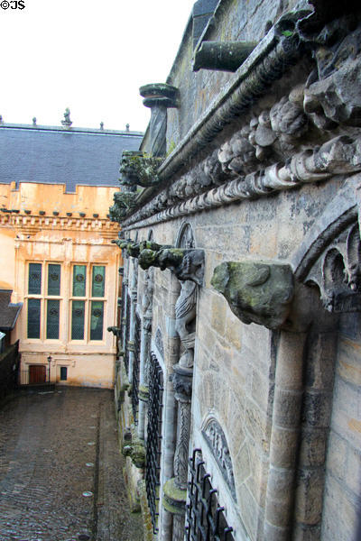 Gargoyles on Palace at Stirling Castle. Stirling, Scotland.