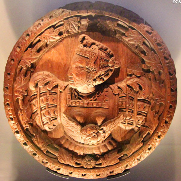 Madeleine (First wife of James V & daughter of Francis I of France) replica carving in Stirling Castle Palace gallery. Stirling, Scotland.