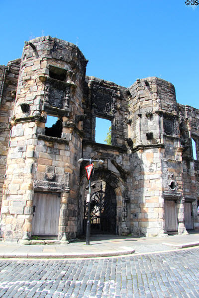 Mars Wark (1570s) townhouse of Earl of Mar, Guardian of infant King James VI of Scotland, Regent of Scotland & Governor of Stirling Castle (17thC). Stirling, Scotland.