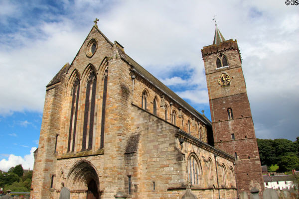 Dunblane Cathedral (late 13thC) & tower (base late 12thC) visitable under Historic Scotland (HES). Dunblane, Scotland. Style: Gothic.