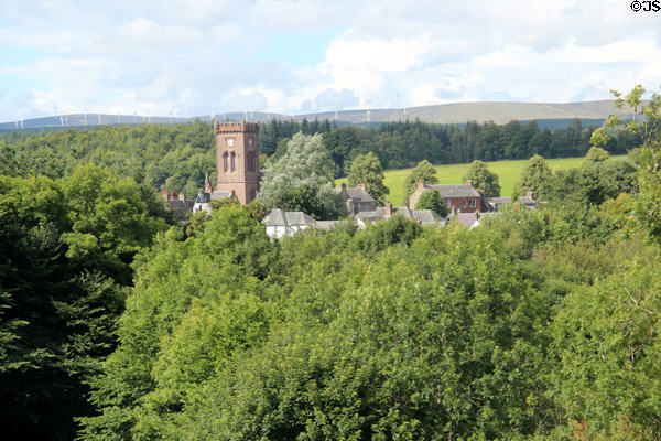 View of village from Doune Castle. Doune, Scotland.