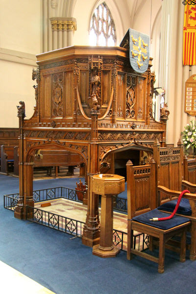 Pulpit in Dunfermline New Abbey Church. Dunfermline, Scotland.