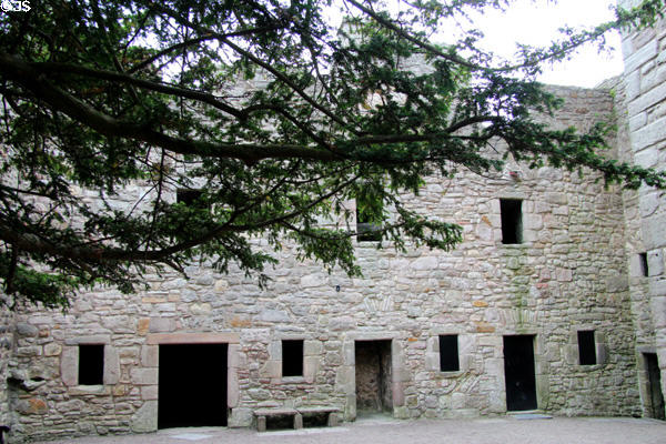 Courtyard at Craigmillar Castle. Craigmillar, Scotland.