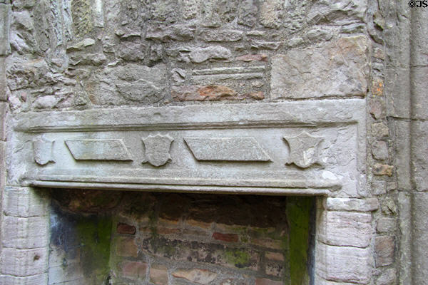 Fireplace at Craigmillar Castle. Craigmillar, Scotland.