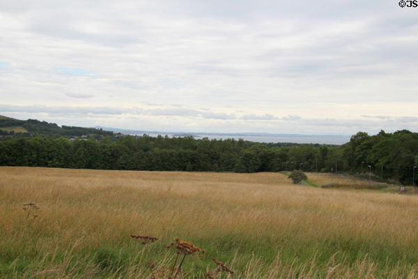 View from Craigmillar Castle. Craigmillar, Scotland.