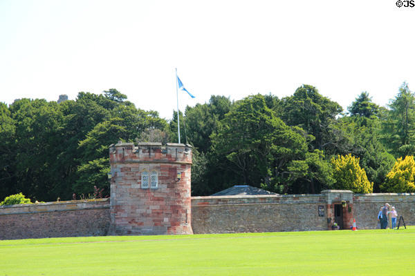 Dirleton Castle run as museum by Historic Scotland (HES). Dirleton, Scotland.