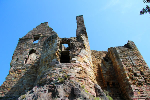 Walls of Dirleton Castle. Dirleton, Scotland.