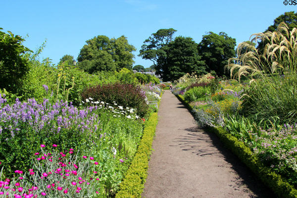 Gardens at Dirleton Castle. Dirleton, Scotland.