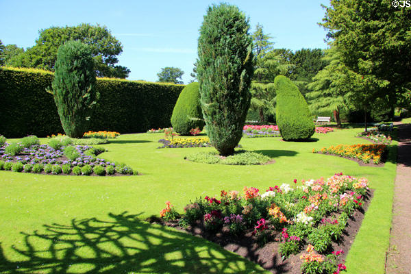 Gardens at Dirleton Castle. Dirleton, Scotland.