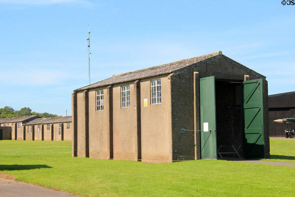 East Fortune airfield fire station at National Museum of Flight. East Fortune, Scotland.