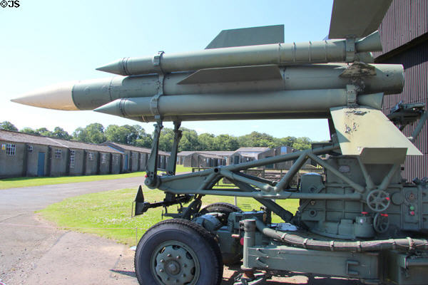 English Electric Thunderbird MK1 surface to air missile (SAM) (1959) at National Museum of Flight. East Fortune, Scotland.