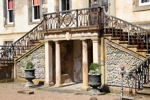 Entrance staircase at Newhailes. Musselburgh, Scotland.
