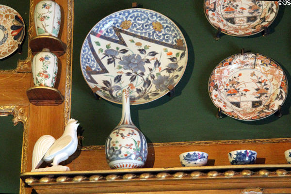 Items from porcelain collection at Newhailes. Musselburgh, Scotland.