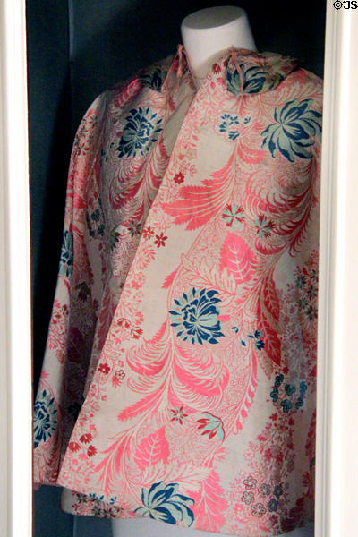 Silk textile found inside chest at Newhailes. Musselburgh, Scotland.