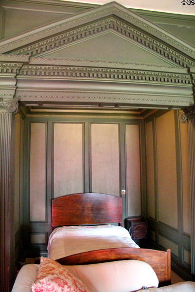 The Alcove Bedroom at Newhailes. Musselburgh, Scotland.