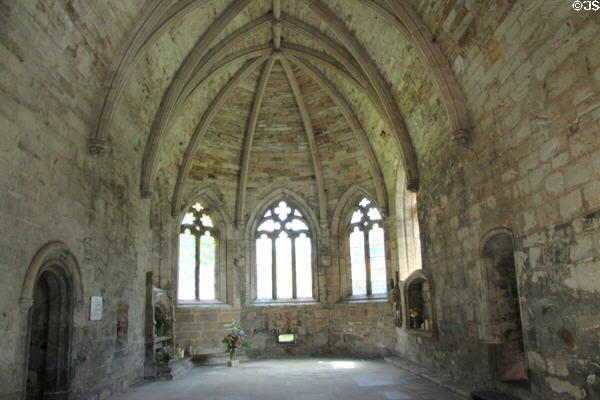 Chancel interior at Seton Collegiate Church. Seton, Scotland.