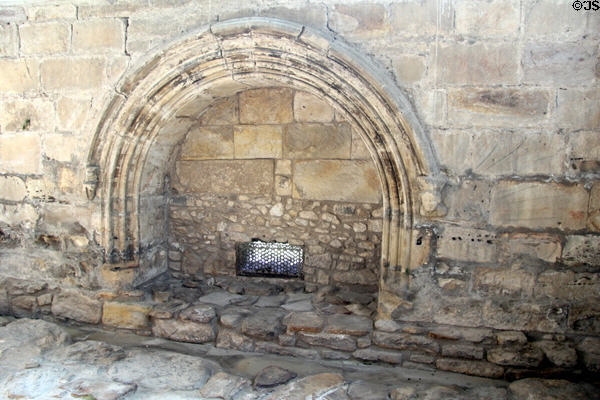 Arched recess in chancel at Seton Collegiate Church. Seton, Scotland.