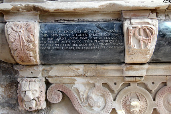 Carved stone shrine in Seton Collegiate Church. Seton, Scotland.