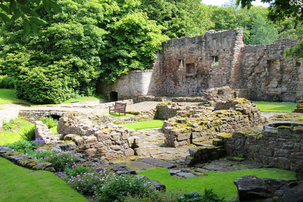 Remains of priests' domestic quarters at Seton Collegiate Church. Seton, Scotland.