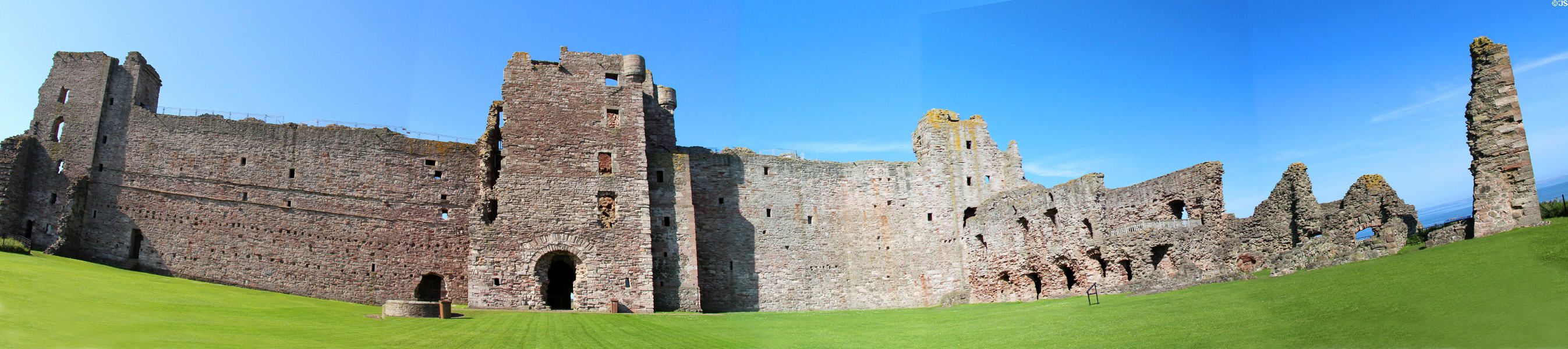 Panorama of Tantallon Castle. Scotland.
