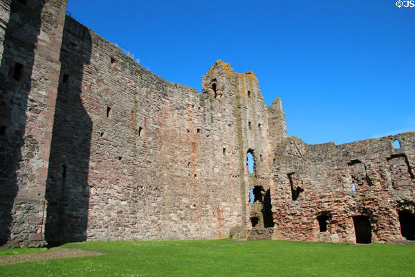 Interior walls at Tantallon Castle. Scotland.