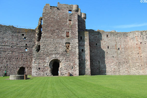 Mid towers at Tantallon Castle. Scotland.