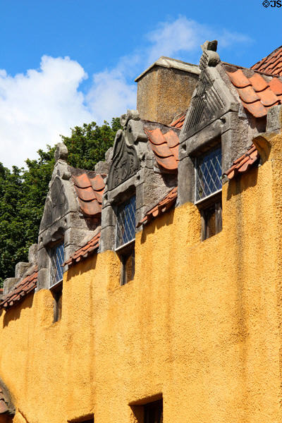 Gables dated (1597) at Culross Palace. Culross, Scotland.