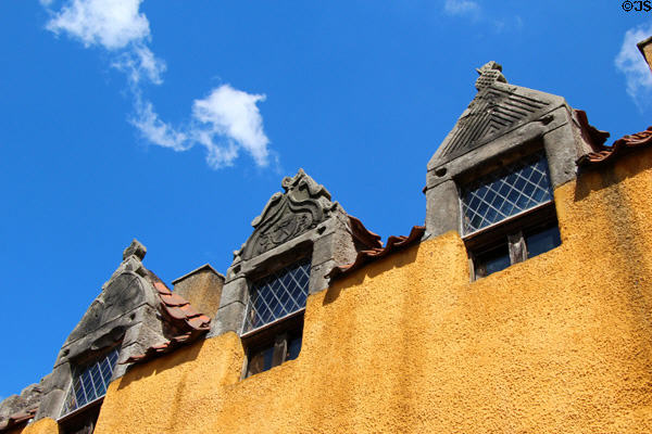 Gables dated (1597) at Culross Palace. Culross, Scotland.