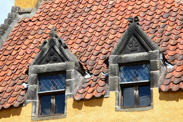North building gables (1611) at Culross Palace. Culross, Scotland.